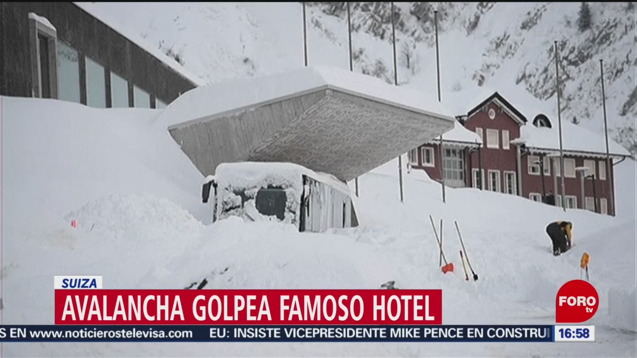 Avalancha de nieve invade hotel en Suiza