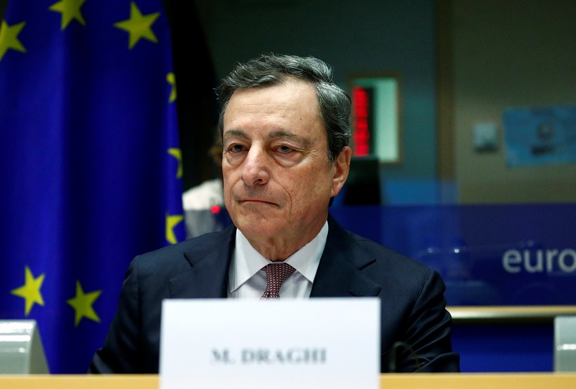 Foto: El presidente del BCE, Mario Draghi, espera testificar ante la Comisión de Asuntos Económicos y Monetarios del Parlamento Europeo en Bruselas, Bélgica, enero 28 de 2019, (Reuters)