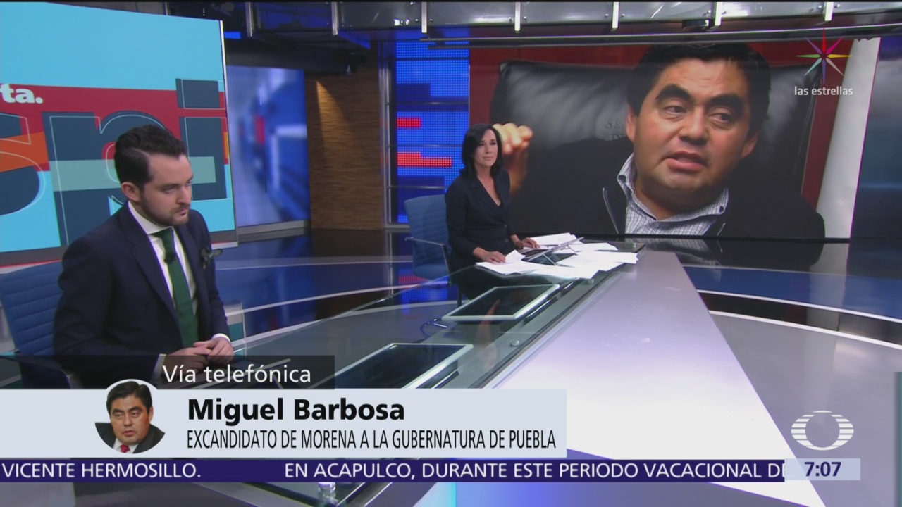 Barbosa afirma que no construye escenario político con tragedia en Puebla