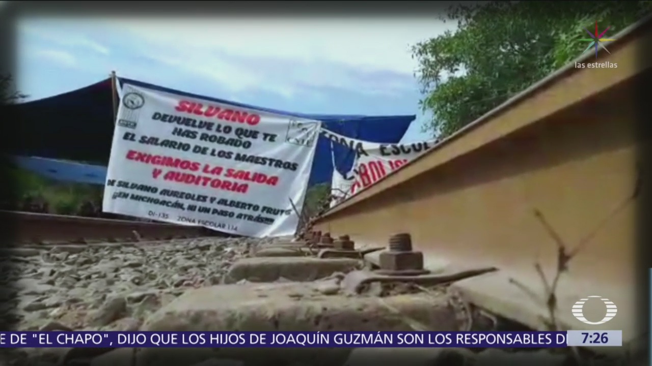Bloqueo CNTE en vías de tren en Michoacán cumple 10 días