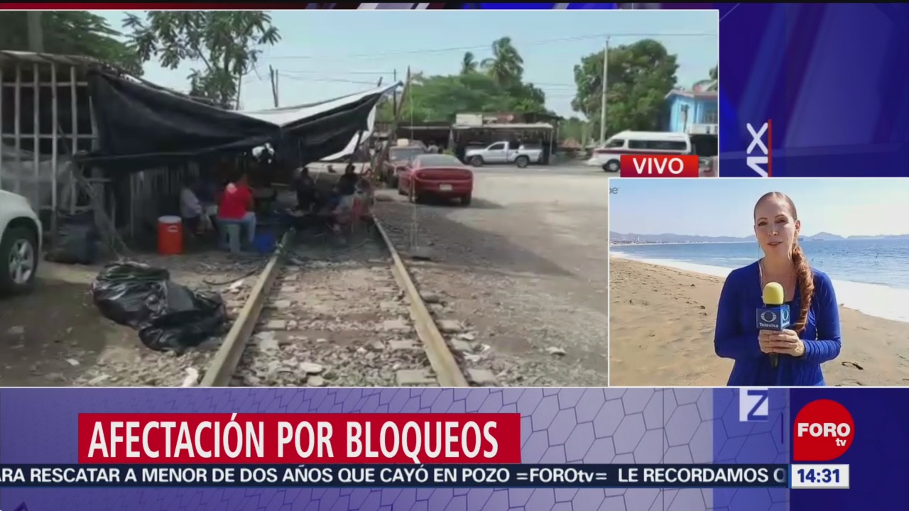 Bloqueo en vías férreas en Michoacán afecta Manzanillo