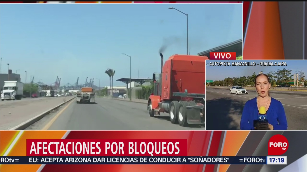 Bloqueos en Michoacán afectan puerto de Manzanillo