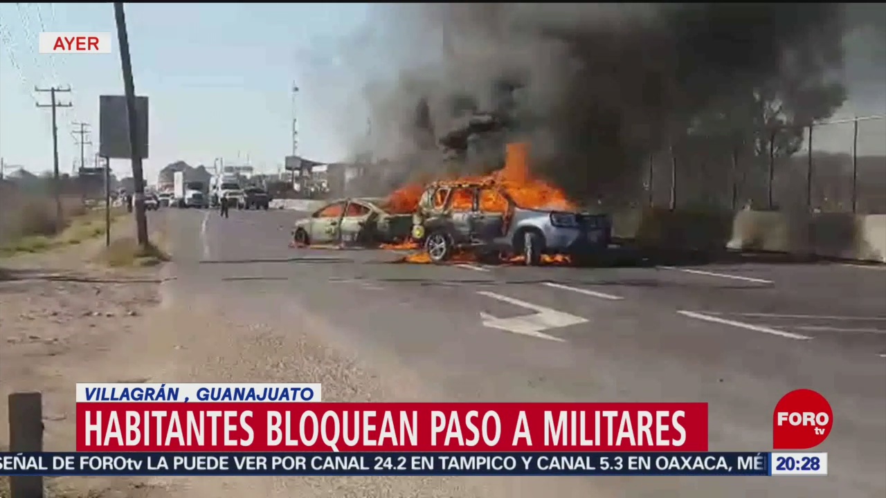 Foto: Bloqueos tras operativos de Semar contra huachicoleros en Guanajuato