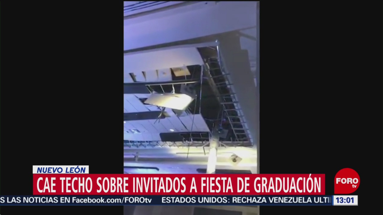 Foto: Cae techo sobre invitados a fiesta de graduación en Nuevo León, 27enero 2019