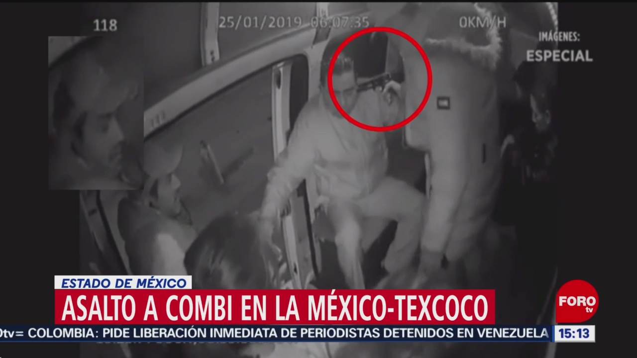 Foto: Captan asalto a transporte público en la carretera México-Texcoco