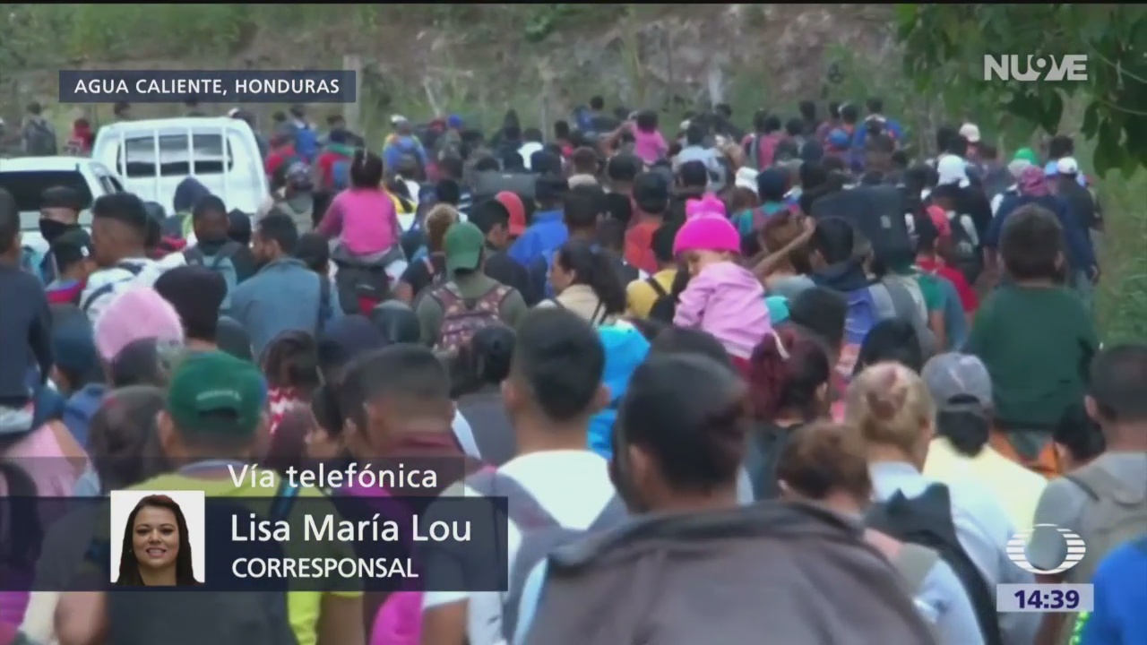 Caravana migrante avanza sin violencia por Honduras