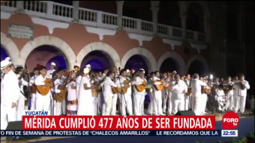 Celebran con serenata los 477 años de la fundación de Mérida