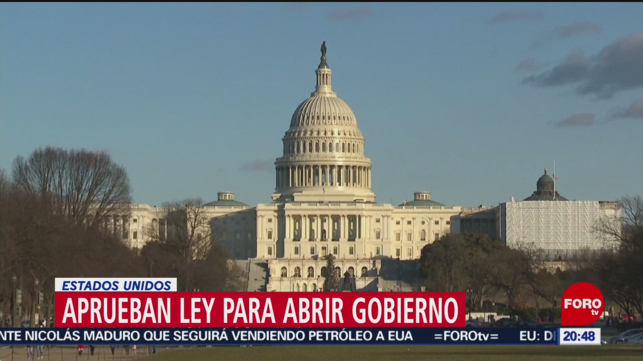 Foro: Congreso EEUU Aprueba Ley Finaliza Cierre Gobierno 25 de nero 2019