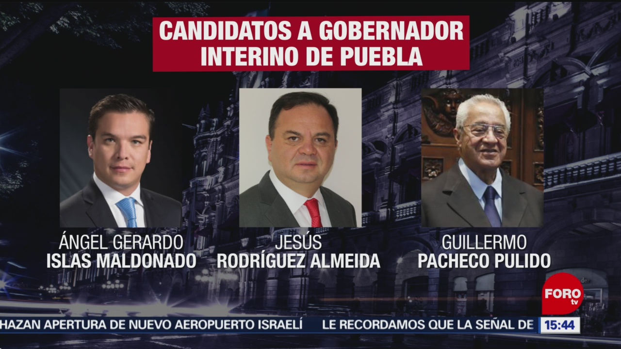 Congreso de Puebla analiza terna de candidatos a gobernador