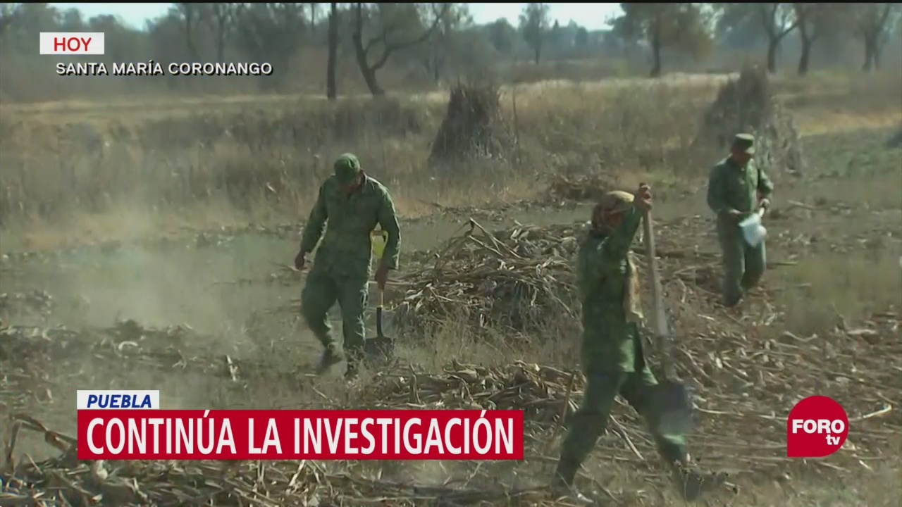 Continúa investigación por accidente aéreo en Puebla