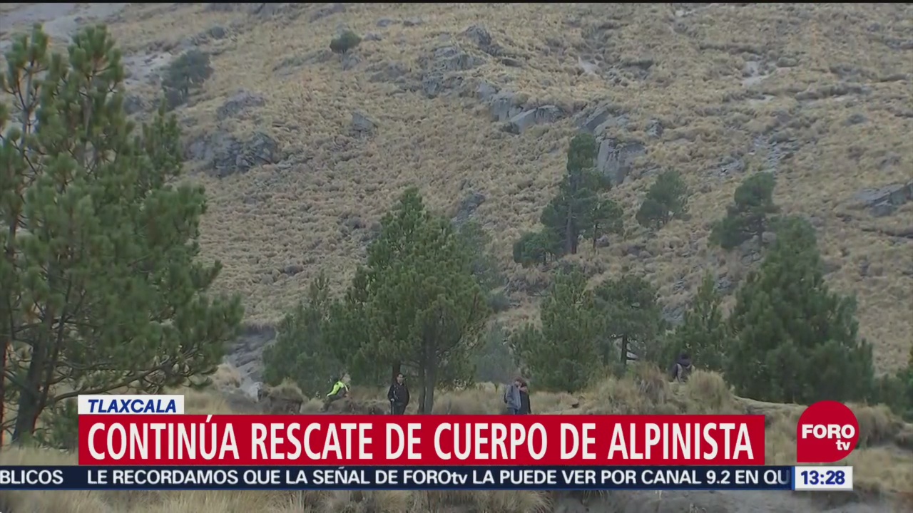Continúa rescate de cuerpo de alpinista en Tlaxcala