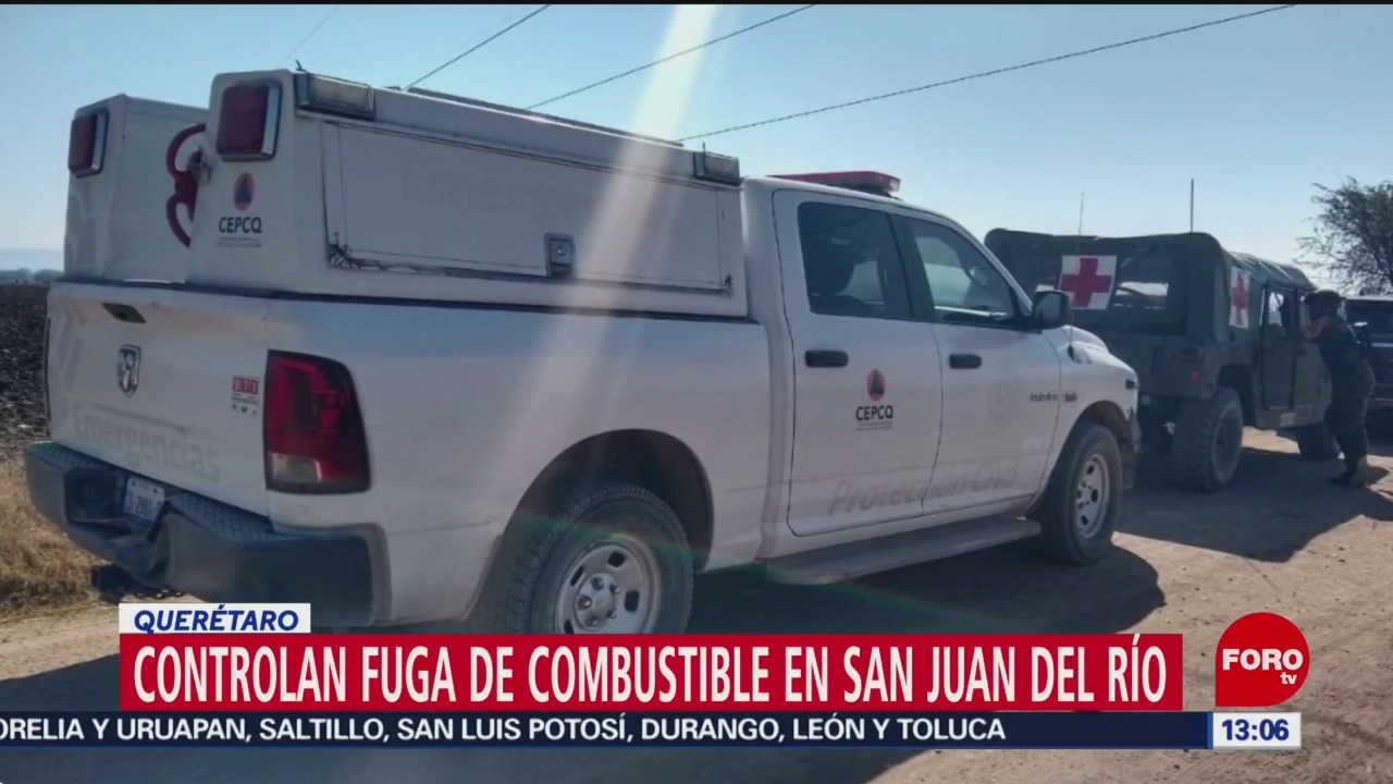 Foto: Controlan fuga de combustible en San Juan del Río, Querétaro