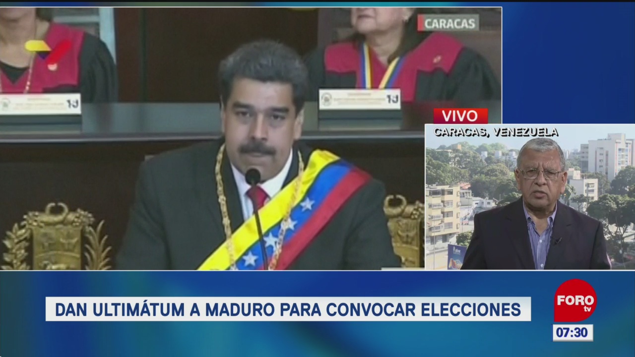 Dan ultimátum a Maduro para convocar a elecciones generales