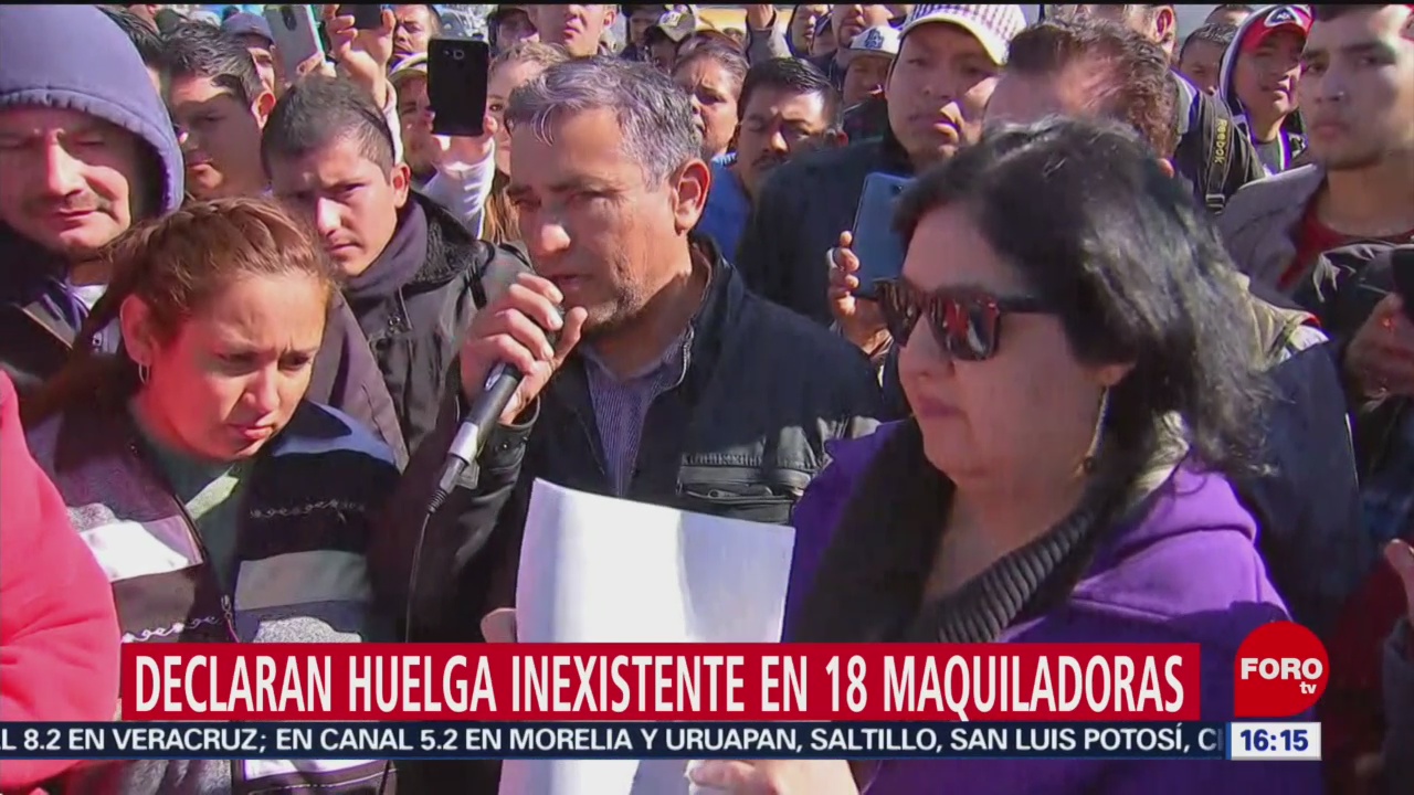 Foto: Declaran Huelga Inexistente Maquiladoras Matamoros 30 de Enero 2019