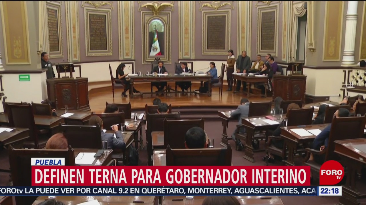 Definen en Puebla terna para nombrar gobernador interino