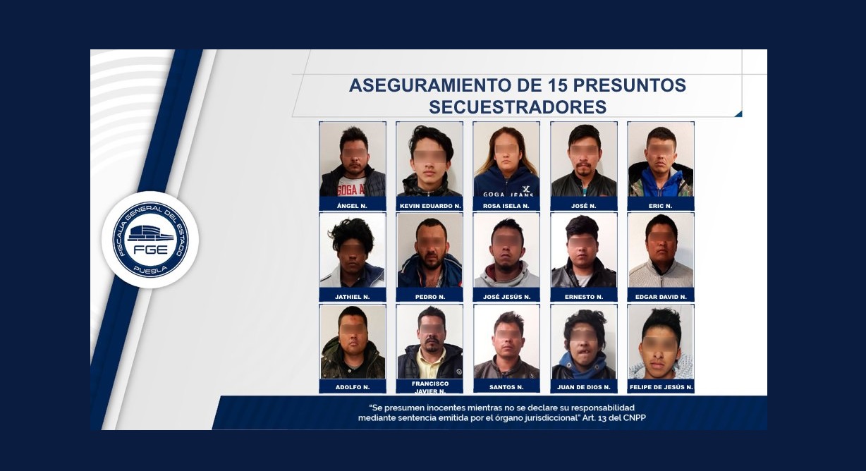 Foto: Desarticulan banda de secuestradores en Puebla, 31 de enero 2019. Twitter @FiscaliaPuebla