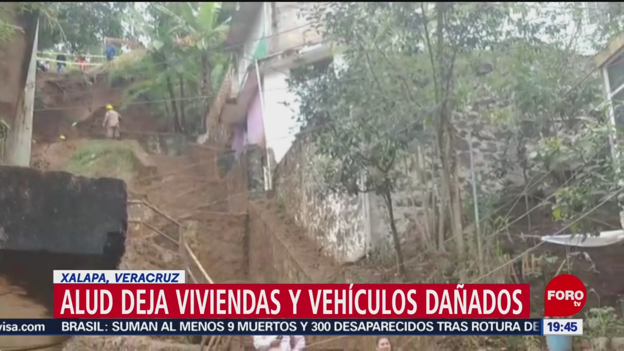 FOTO: Deslizamiento De Tierra Daña Casas En Veracruz, Deslizamiento De Tierra, Veracruz, Xalapa, 26 enero 2019