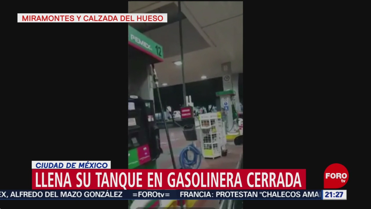 Despachador De Gasolinera Cerrada Llena De Combustible Su Auto, Video Que Circula En Redes, Miramontes Y Calzada Del Hueso