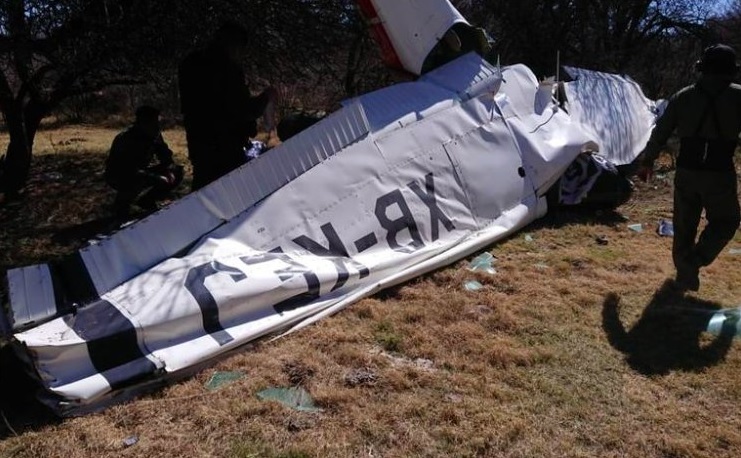 Foto: Desplome de avioneta en Durango, 30 de enero 2019. Twitter @karlaiberia