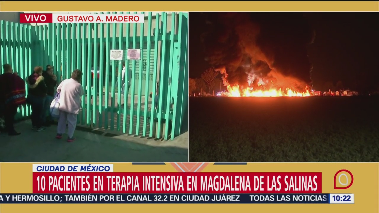 Diez personas en terapia intensiva en Magdalena de las Salinas tras explosión de ducto