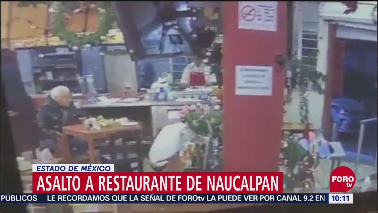 Difunden video de asalto a taquería en Naucalpan