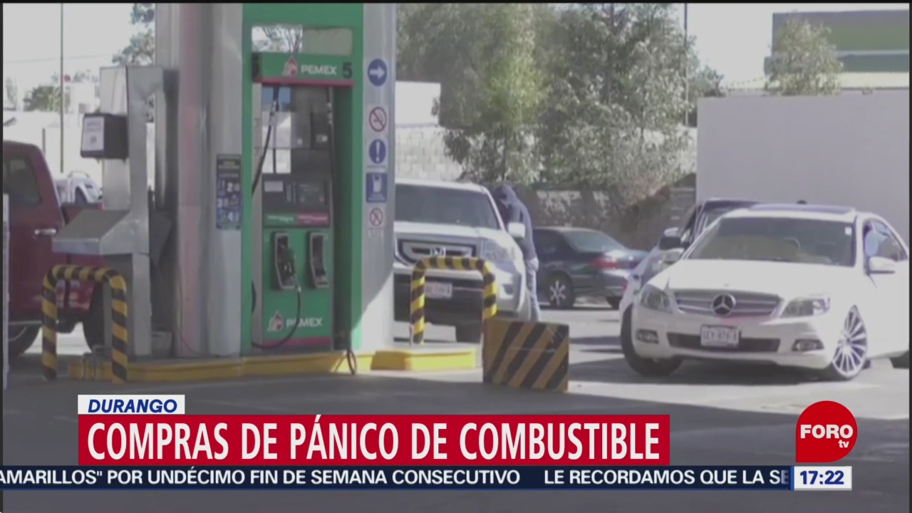 Foto, 26 enero 2019, Durango pide evitar compras de pánico de gasolina