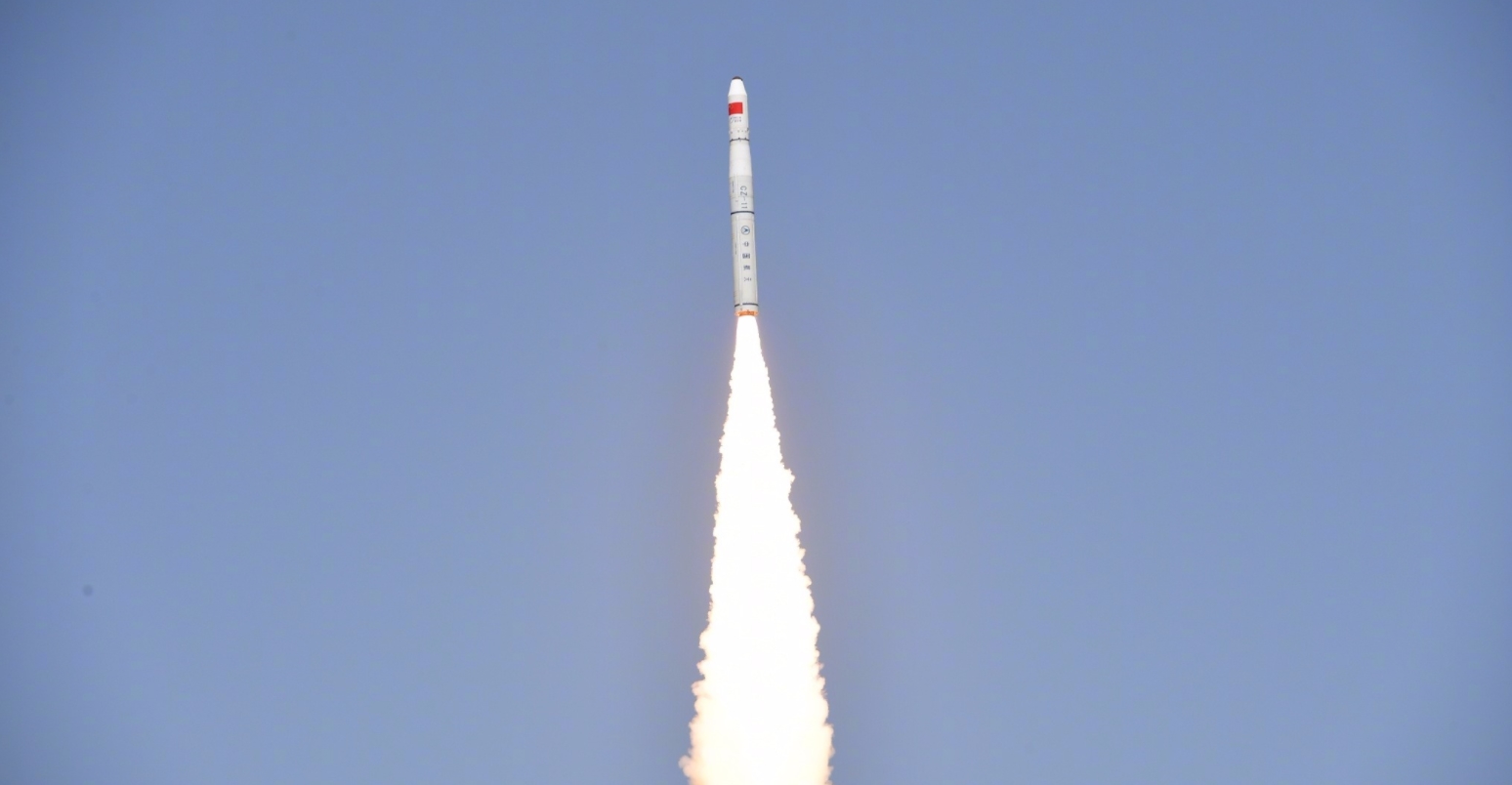 El cohete Long March 11 fue lanzado el 22 de diciembre de 2018 desde Jiuquan, región nororienta de China (NASA)