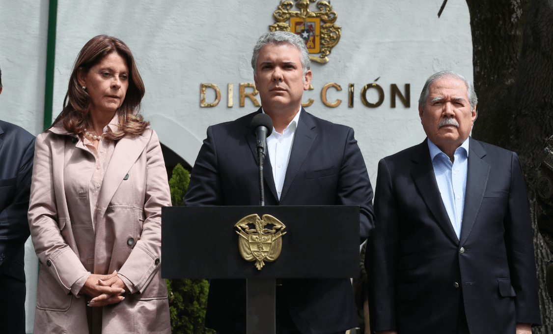 El presidente Iván Duque condena el atentado en Bogotá. (EFE) 