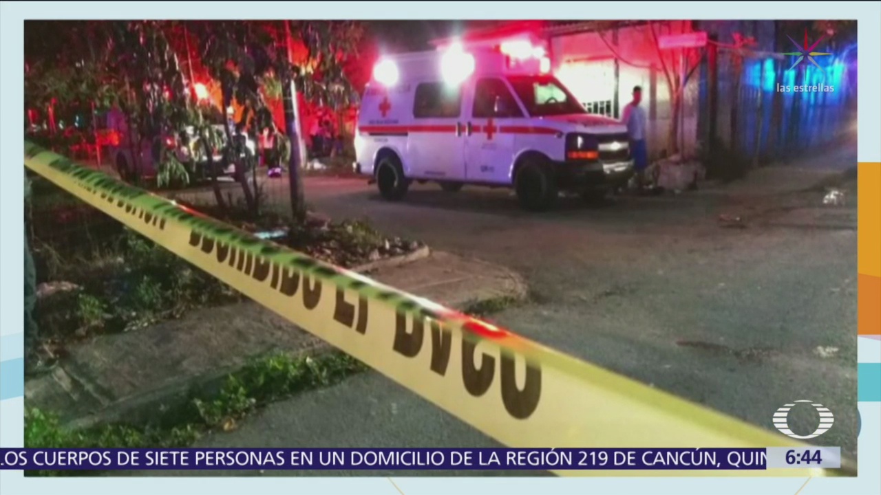 Encuentran 7 cuerpos en vivienda de Cancún