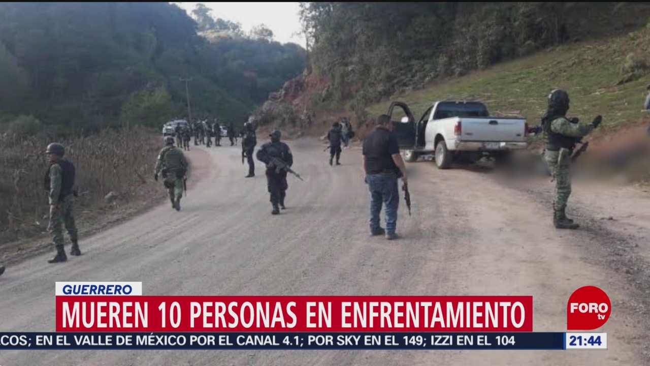Enfrentamiento deja 10 muertos en Chilapa, Guerrero