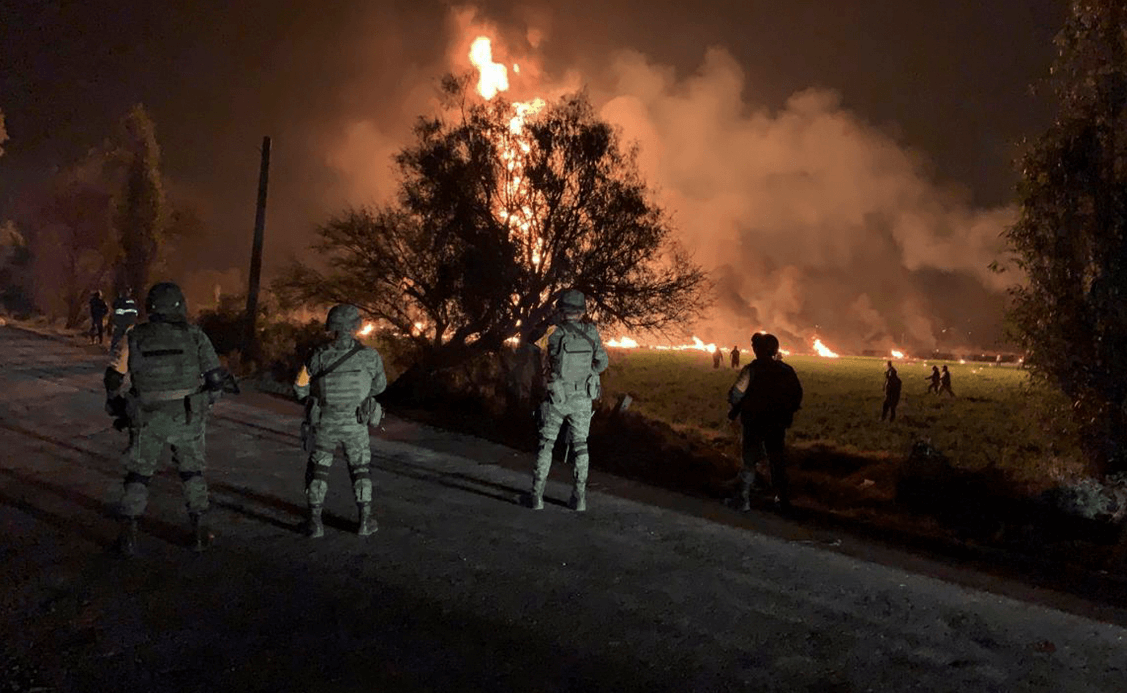 Explosión de oleoducto en Tlahuelilpan, Hidalgo. (AP) 