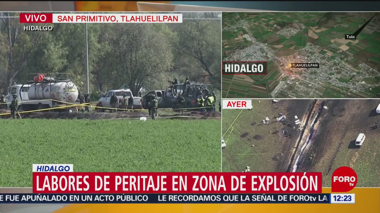Familiares buscan a desaparecidos por explosión de ducto en Hidalgo