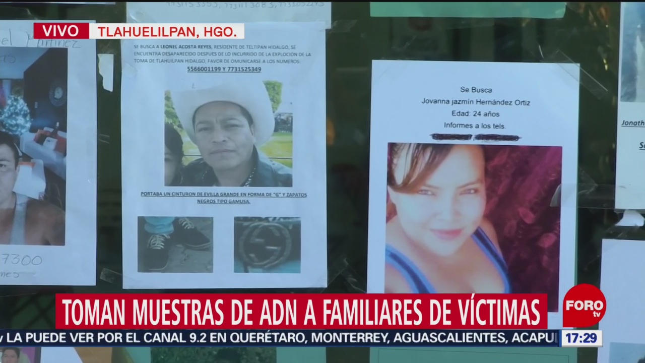 Familiares de víctimas sin identificar y desaparecidos entregan muestras de ADN