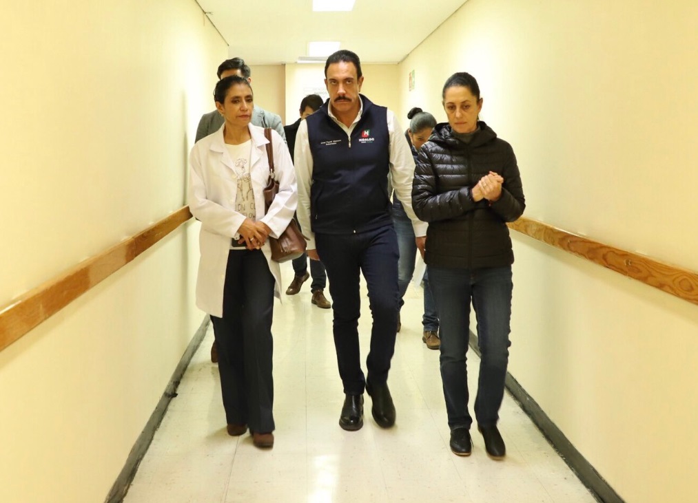 Fayad y Sheinbaum visitan a heridos por explosión en Hidalgo