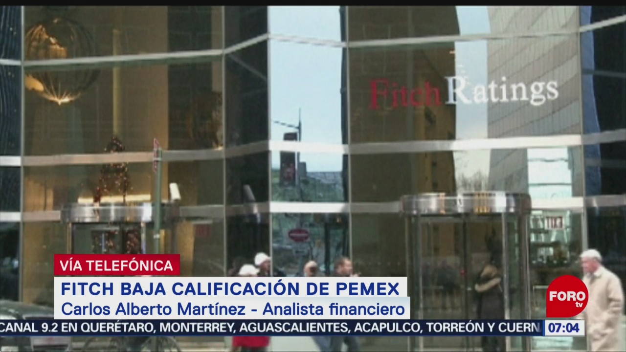 Fitch Ratings baja calificación de Pemex