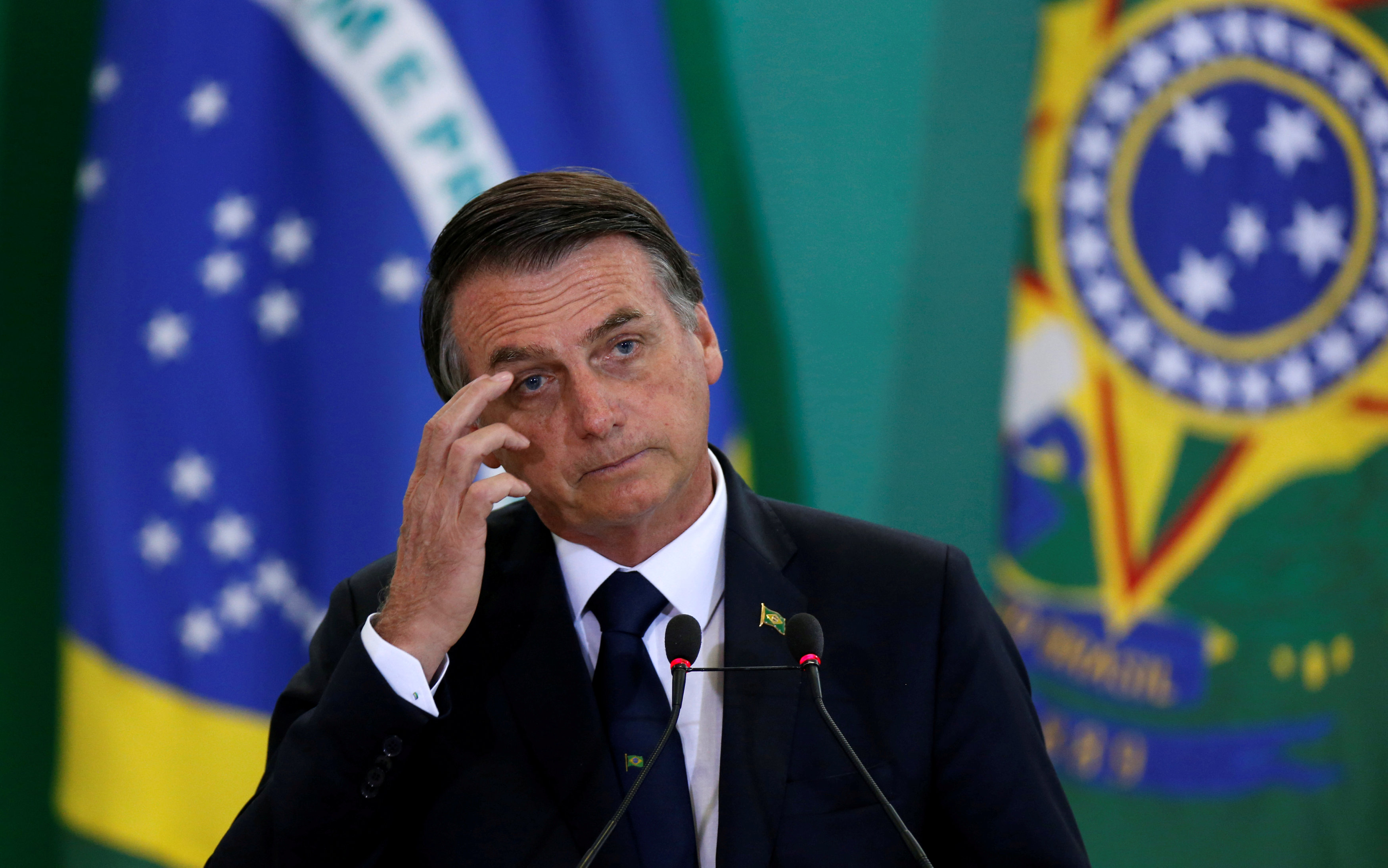 Foto: Jair Bolsonaro, presidente de Brasil, 7 abril 2019