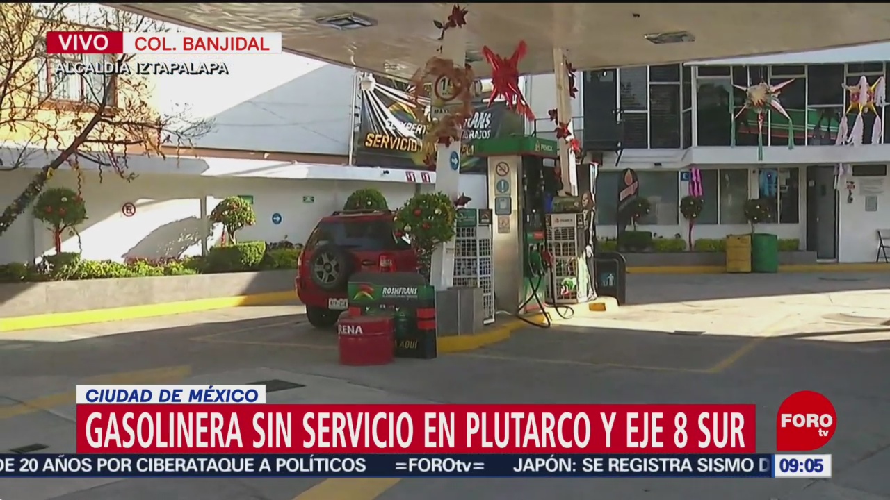 Gasolinera sin servicio en Plutarco Elías Calles y Eje 8, CDMX