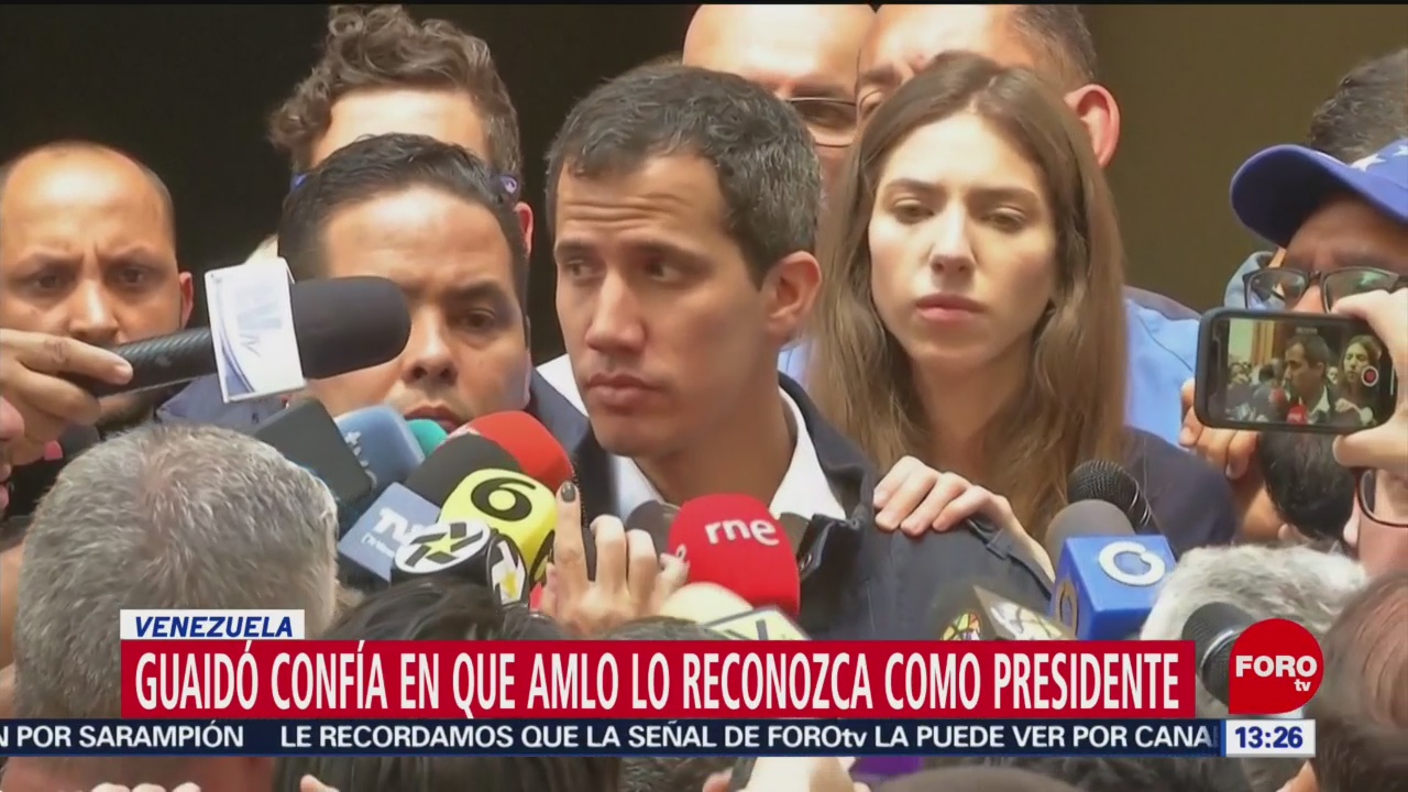 Foto:Guaidó confía en que AMLO lo reconozca como presidente de Venezuela, 27enero 2019