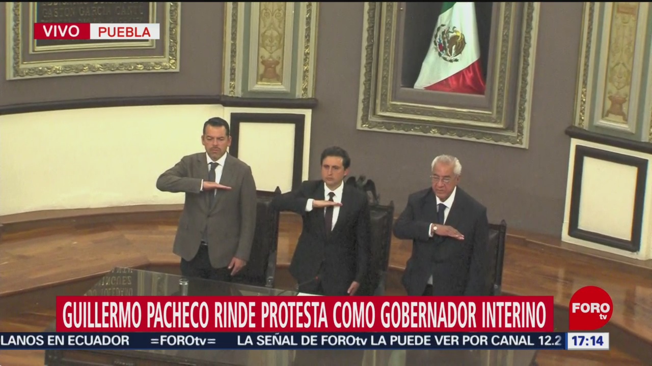 Guillermo Pacheco Pulido rinde protesta como gobernador de Puebla