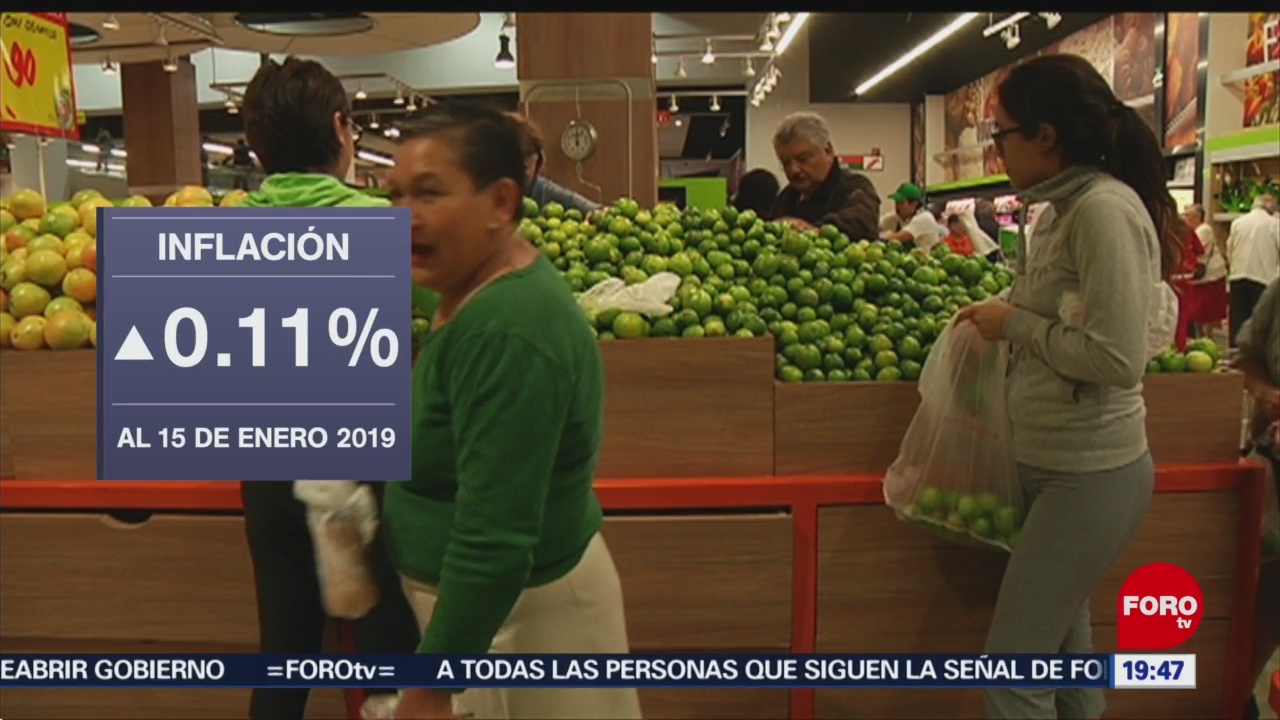 Foto: Índice Nacional de Precios al Consumidor 24 de enero 2019