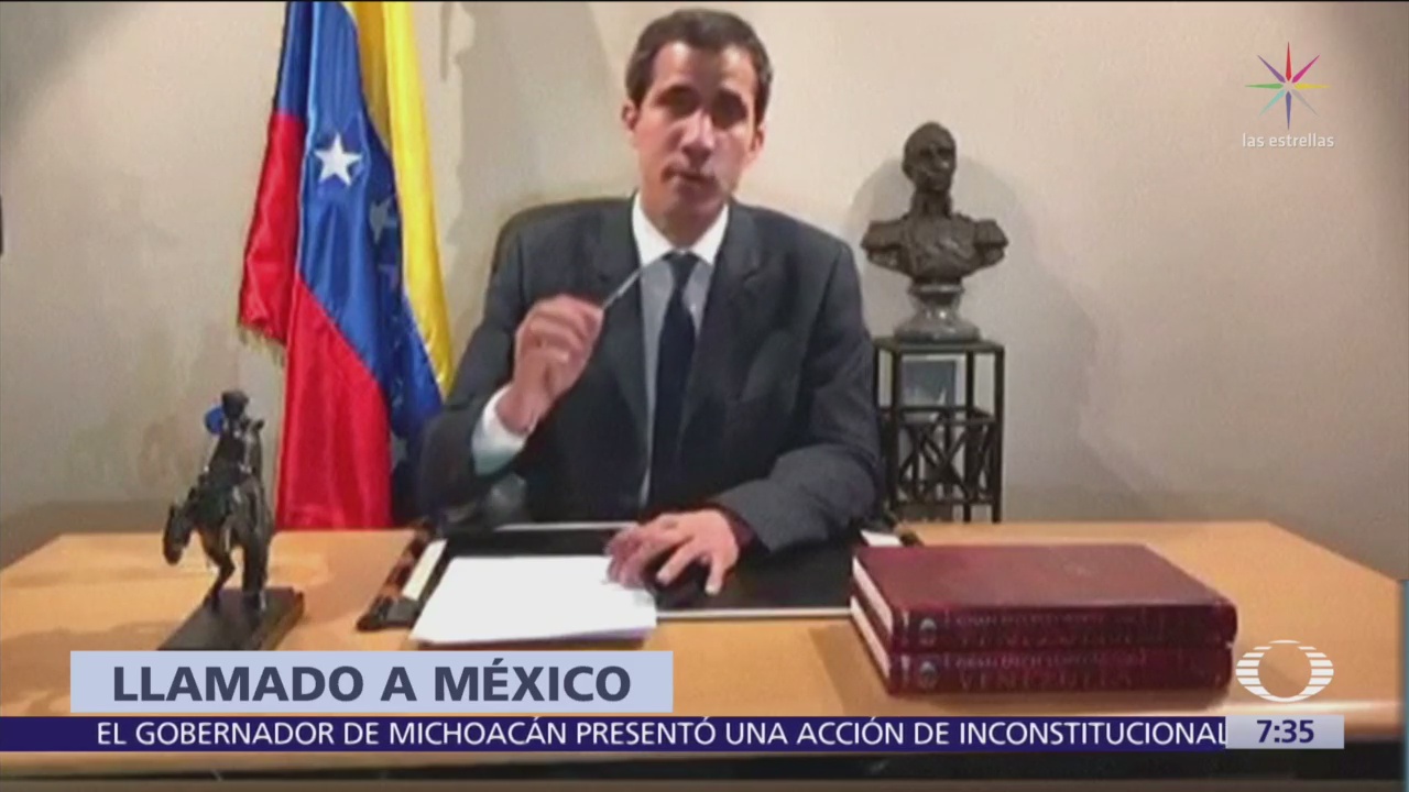 Juan Guaidó pide a México cambiar su postura sobre Venezuela