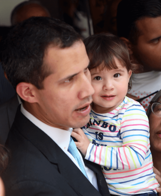 Foto: Juan Guaidó y su hija, 31 enero 2019, Caracas, Venezuela