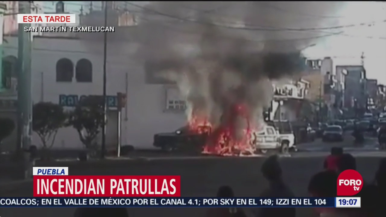 Incendian Patrullas Tras Accidente Vial En Texmelucan, Incendian Patrullas, Accidente Vial, Texmelucan, Pobladores De Texmelucan, Puebla, Un Niño Murió