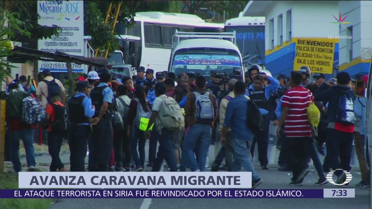 Llegan a Guatemala integrantes de la nueva caravana migrante de Honduras