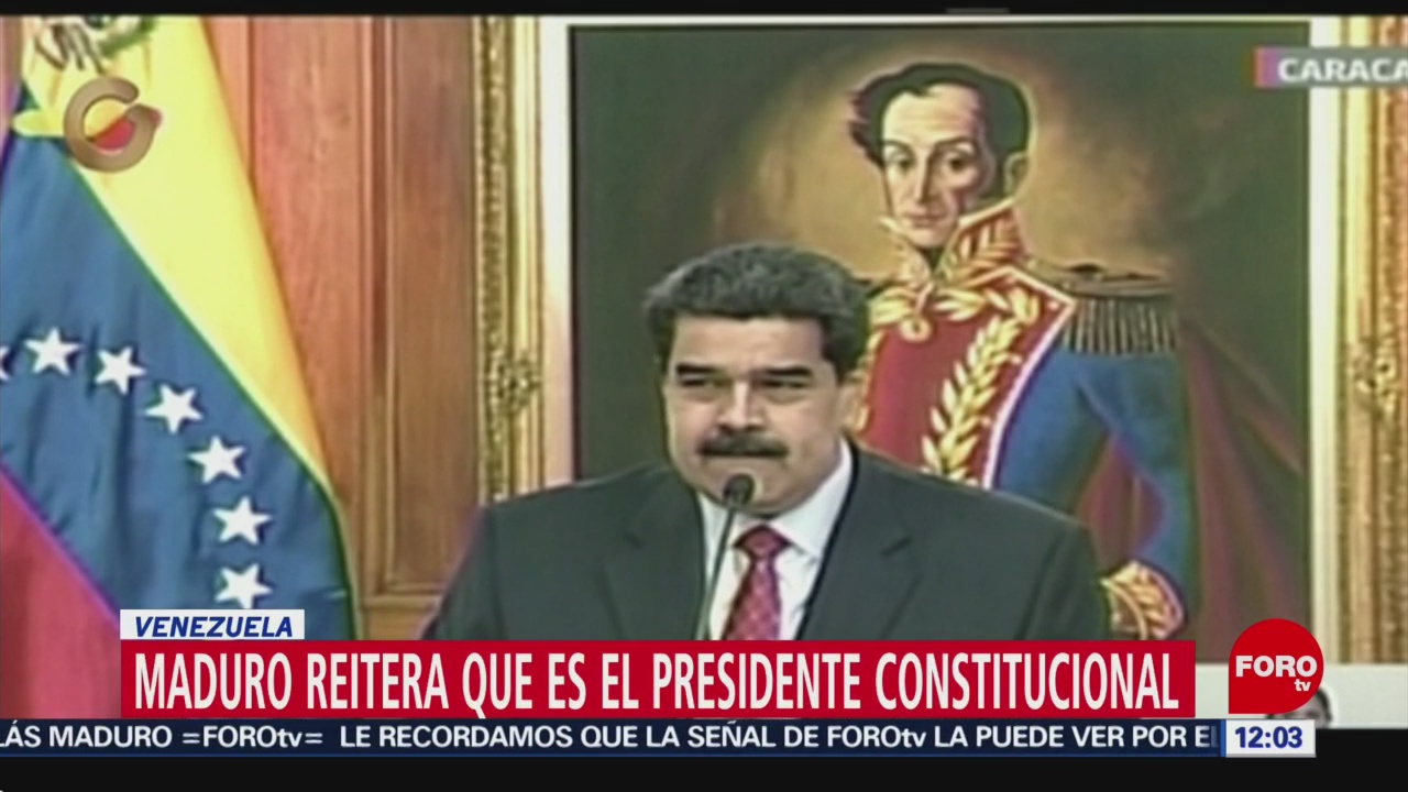 Maduro reitera que él es el presidente de Venezuela