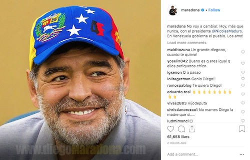 Foto Maradona Nicolás Maduro 23 Enero 2019