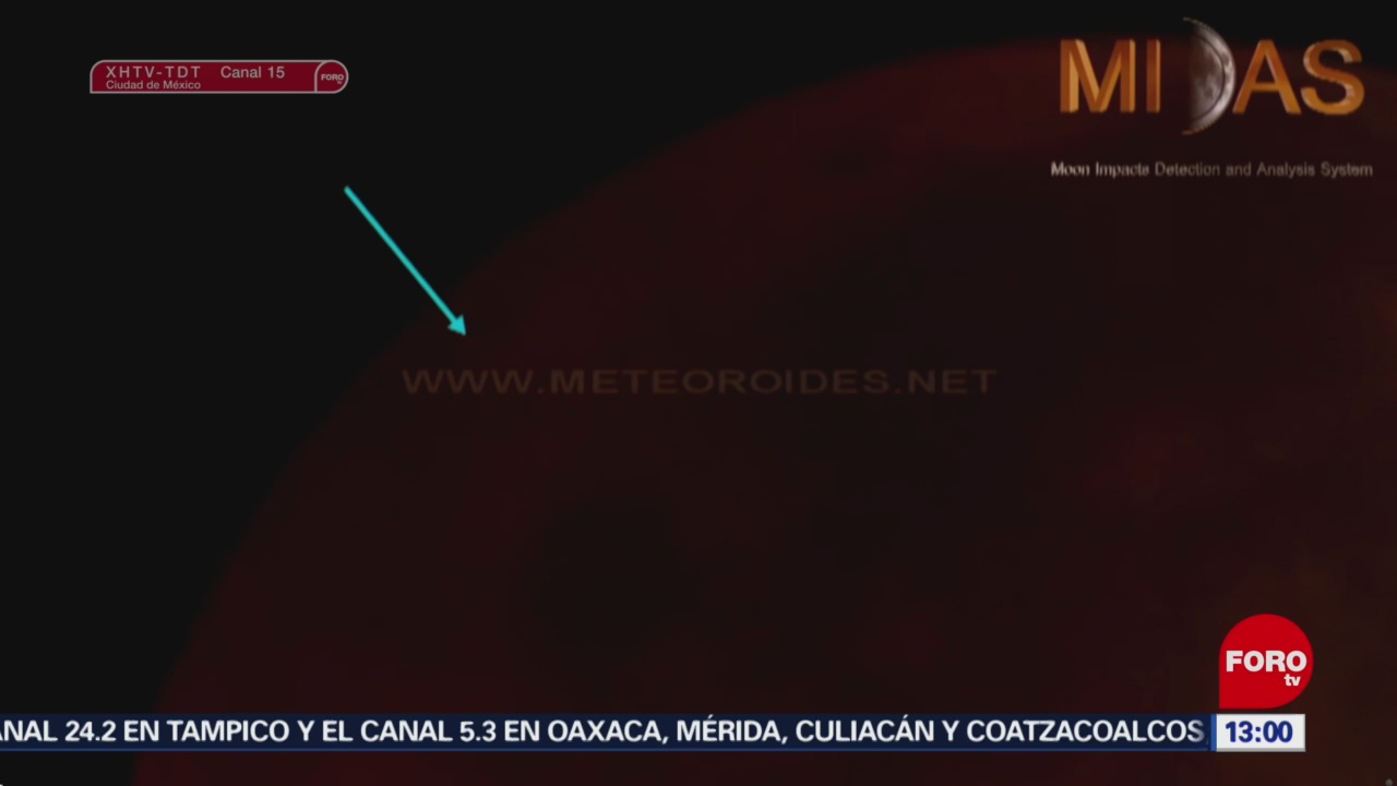 Foto: Meteorito se impacta en la Luna durante eclipse