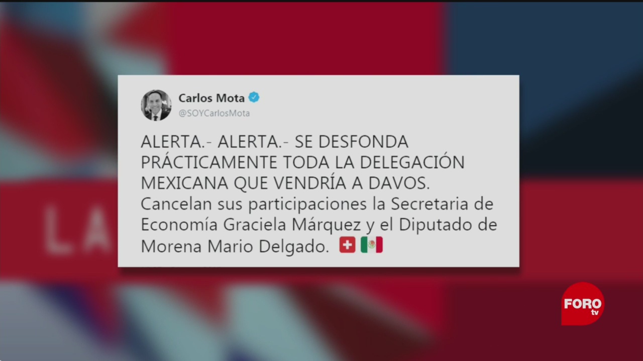 Foto: participación México Foro Económico Davos 23 de enero 2019