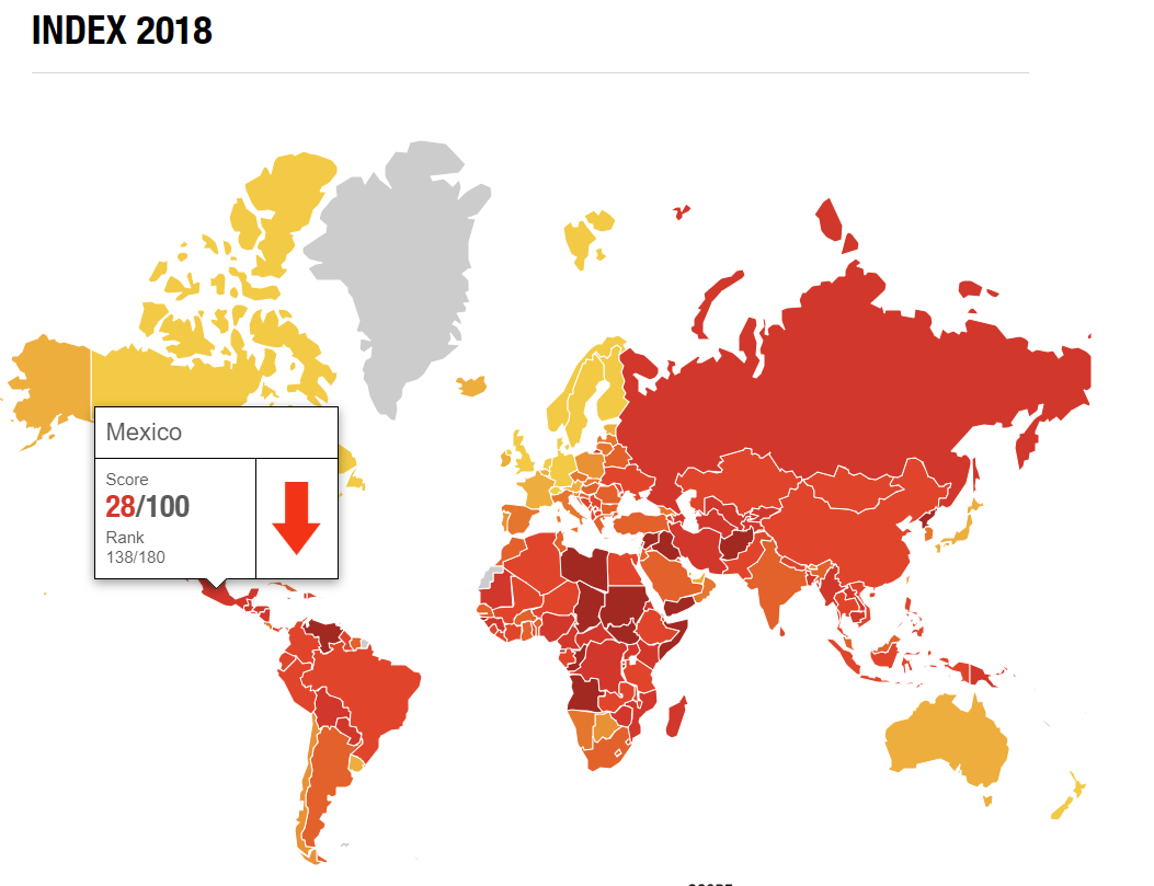 IMAGEN México reprueba en índice de Transparencia Internacional/ 29 enero 2019