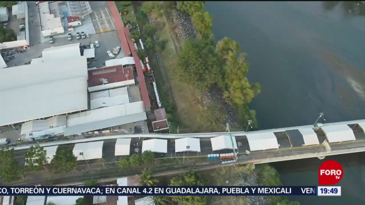 FOTO: Migrantes Afectan Paso Vehicular De Puente Fronterizo, Paso Vehicular De Puente Fronterizo, 11 Mil Migrantes, Visa Humanitaria, Puente Fronterizo Entre México Y Guatemala, 26 enero 2019